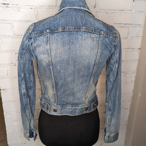 Levis cropped denim jean jacket xxs - Picture 4 of 7